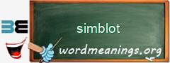 WordMeaning blackboard for simblot